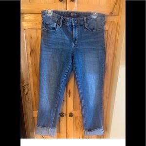 Gap Straight Leg Denim Jeans Womens Size 4 27 Regular Medium Wash Cuff